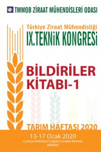 2918 IX.TÜRKİYE ZİRAAT MÜHENDİSLİĞİ TEKNİK KONGRESİ BİLDİRİLER KİTABI-1