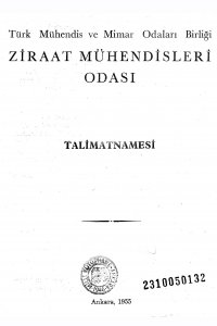 2784 1955 YILI ZMO TALİMATNAMESİ