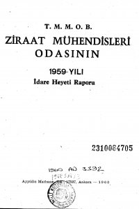 2786 1959 YILI İDARE HEYETİ RAPORU