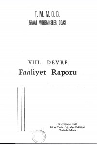 2787 1961 YILI 8. DEVRE FAALİYET RAPORU